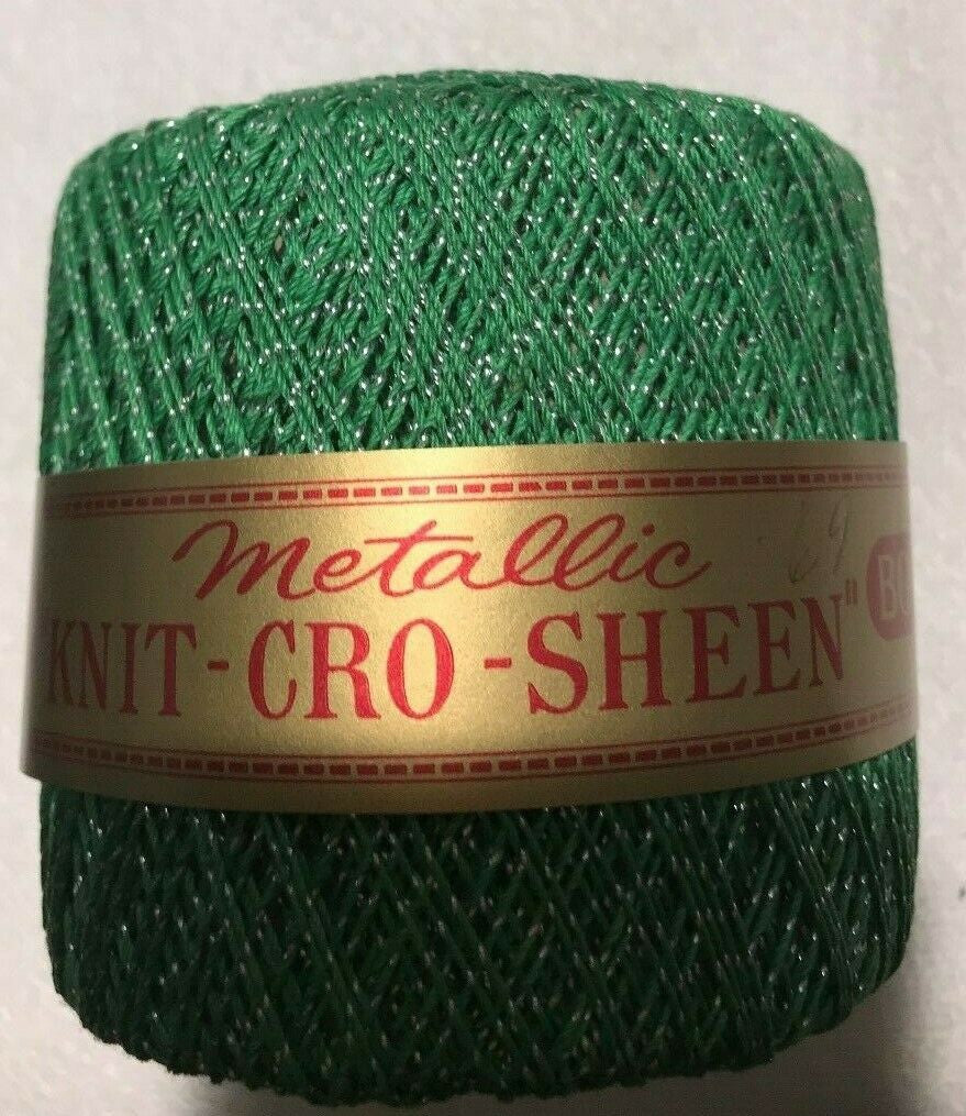 J & P Coats Metallic "Knit-Cro-Sheen" Multiple Colors
