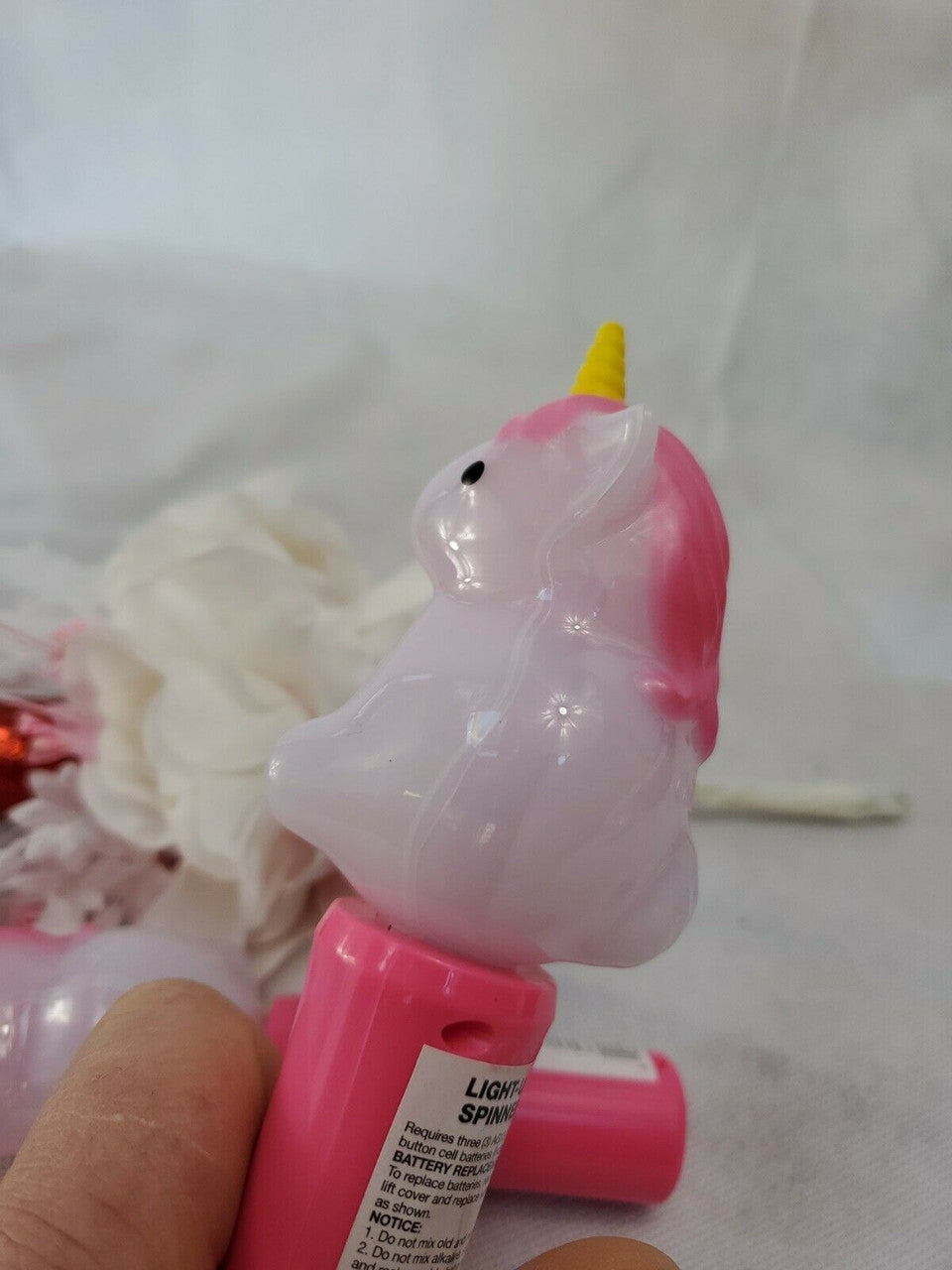 CoolLite Light Up Spinner Toy Unicorn  Battery OP Hand Held 3+ Lot of 2
