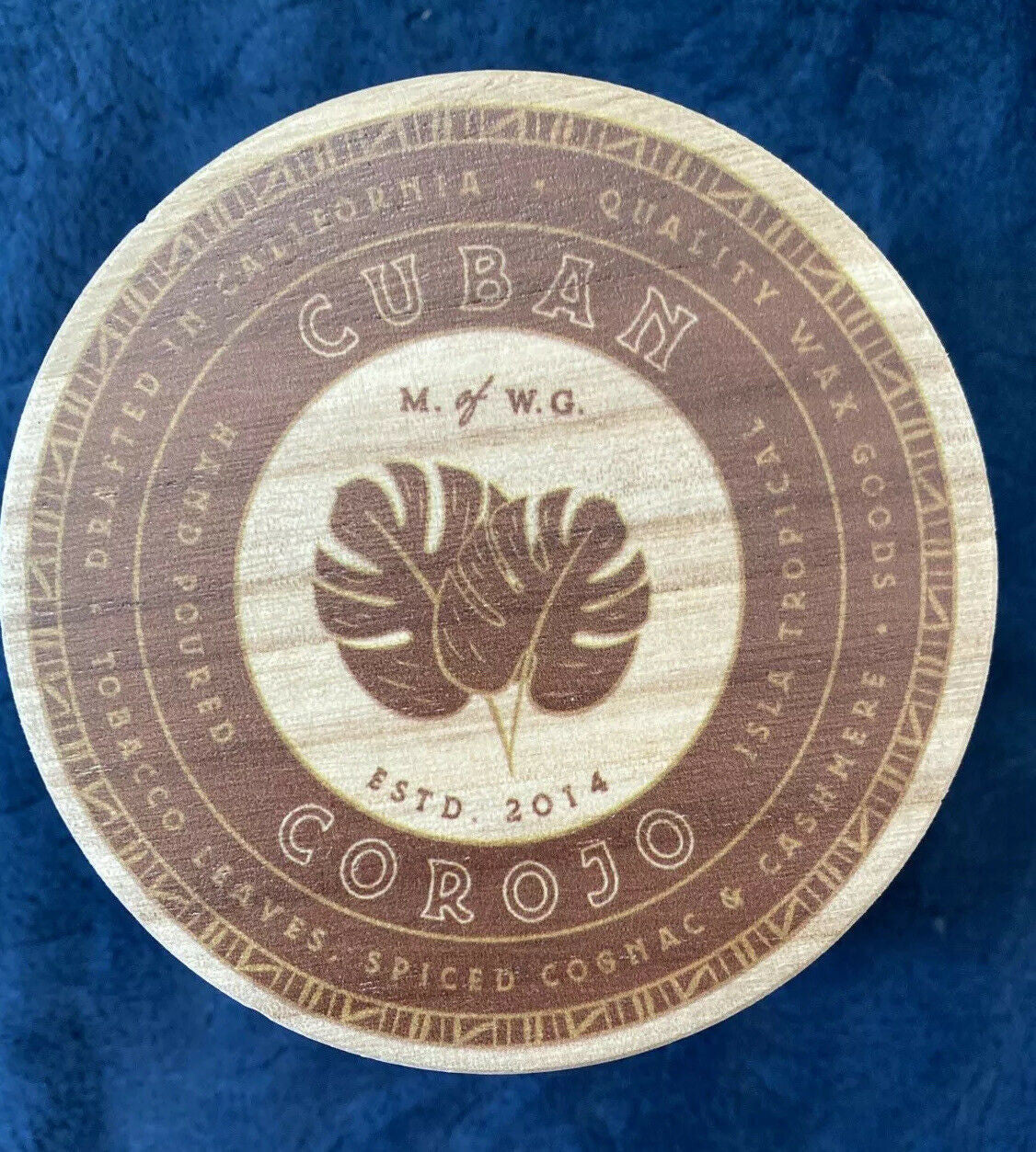 Makers of Wax Goods  CUBAN COROJO 18 Oz 5” diameter Glass Jar