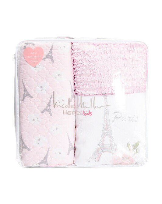NICOLE MILLER KIDS Adelaide Comforter Set With Pillows TWIN