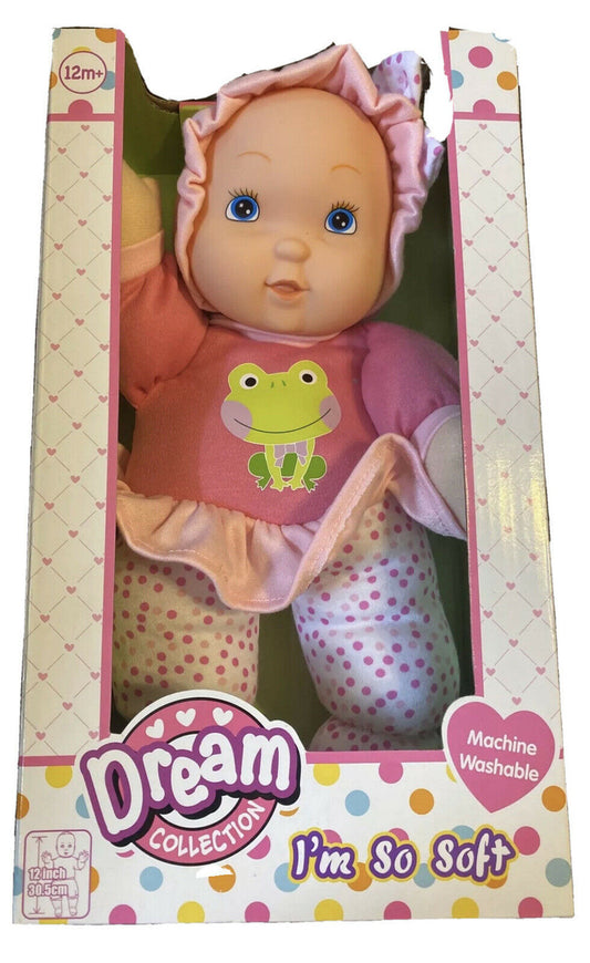 I'm So Soft Washable Doll Pink Outfit With Frog Dream Collection 12 Inch Length