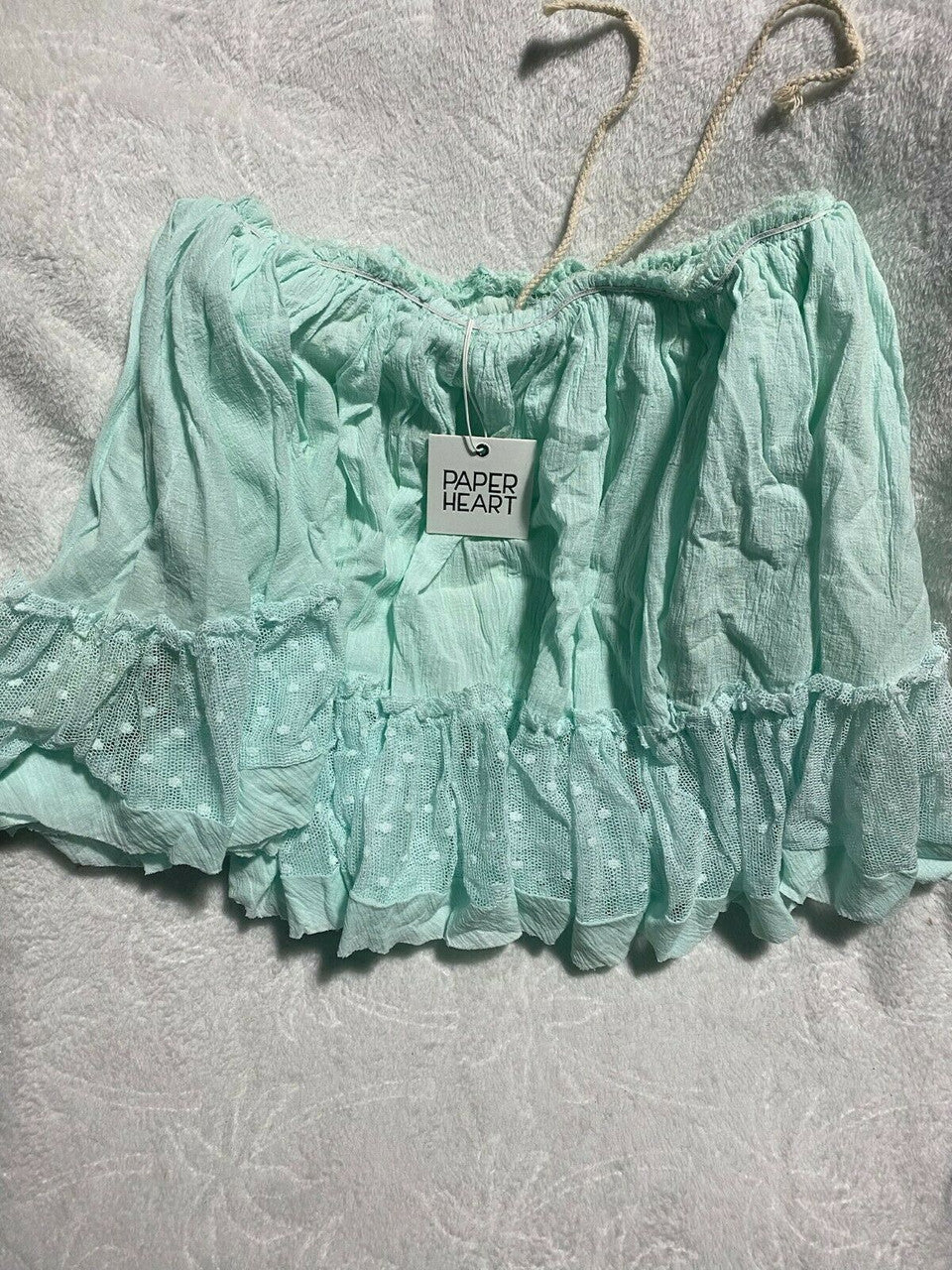 Paper Heart Australian Brand Juniors Mini Skirt Size 8 MINT beach ocean