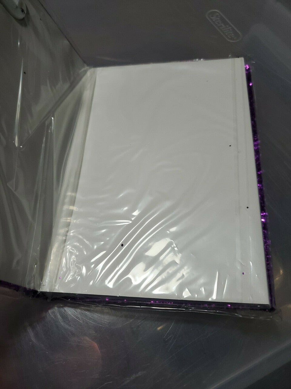 Love In The Air Lite Up NoteBook Sequins Purple Gold Heart Write Feelings