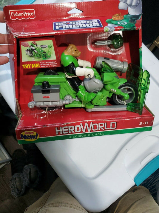 HEROWORLD DC SUPER FRIENDS KILOWOG & CYCLE SET FISHER PRICE