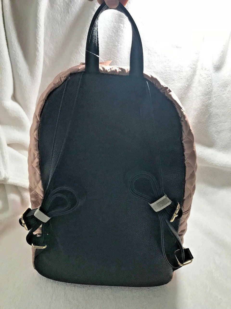Aldo Edriana Backpack Quilted Pink Crushed Velvet Women Girl New Without Tags