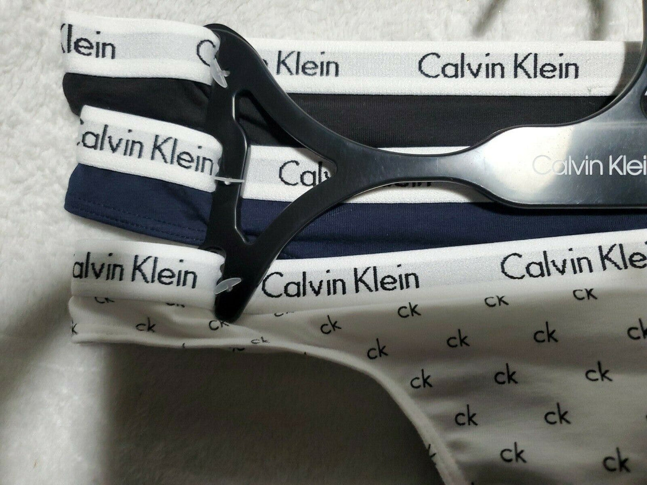 Calvin Klein CK Women Carousel Thongs 3-Pack Multiple Colors Panties Small