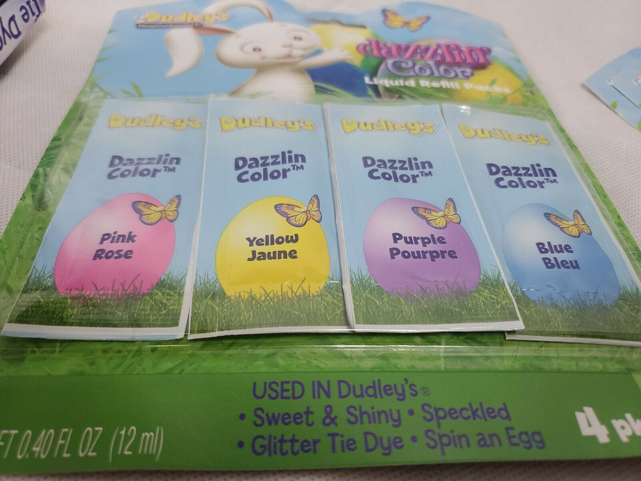DUDLEYS Gold &Silver Glaze For Colored Eggs Razzle dazzle food safe  Lot of 4