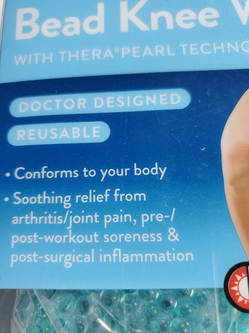 Bead Knee Wrap with Thera Pearl Technology Hot & Cold Therapy Adjustable Strap
