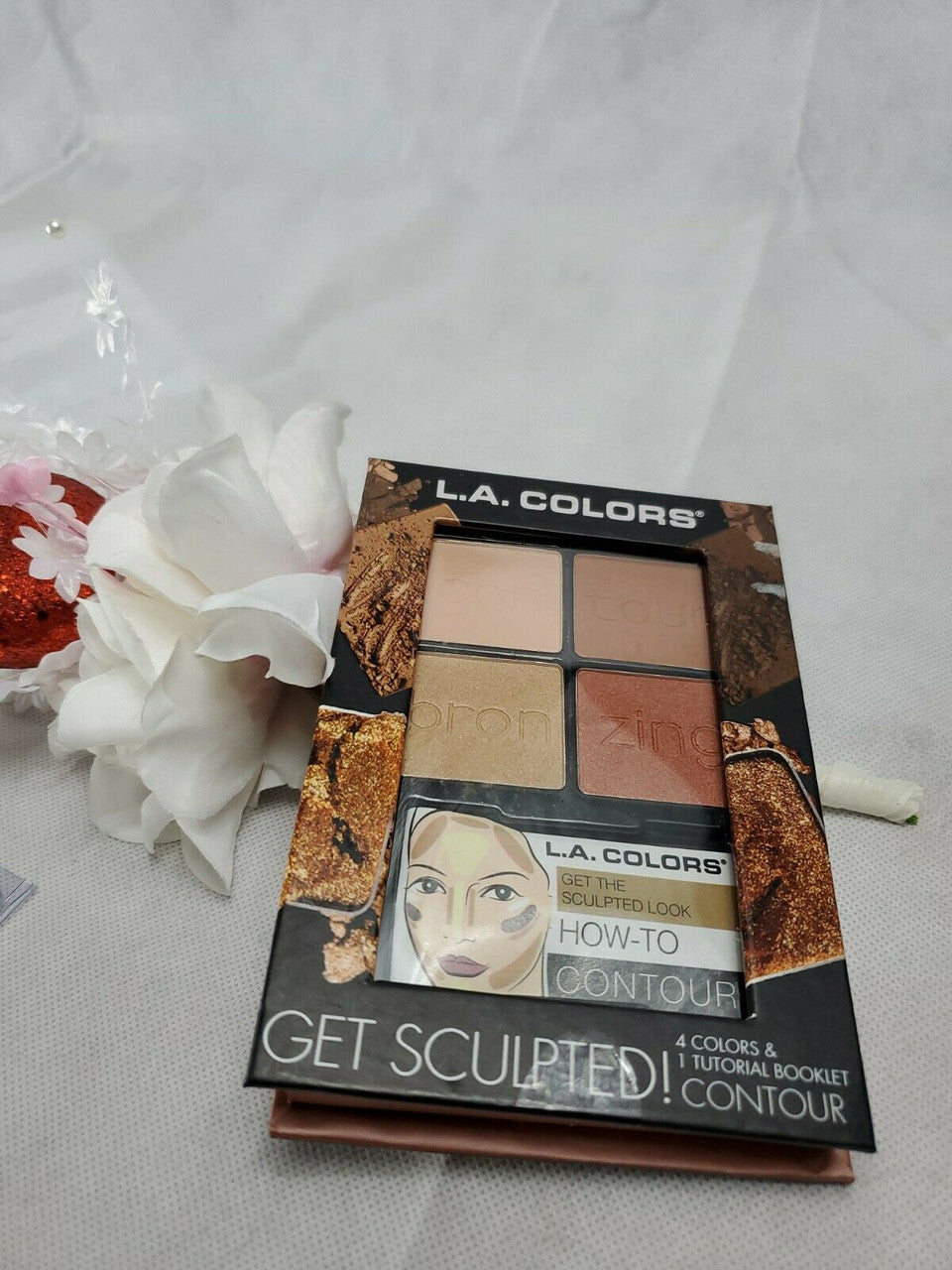 L.A. Colors Get Sculpted Contour Palette Quad Medium To Darker 4 colors 0.42 oz