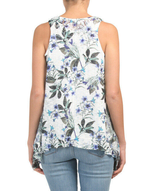 CUPIO Mixed Novelty Overlay Floral Swing Tank M/M