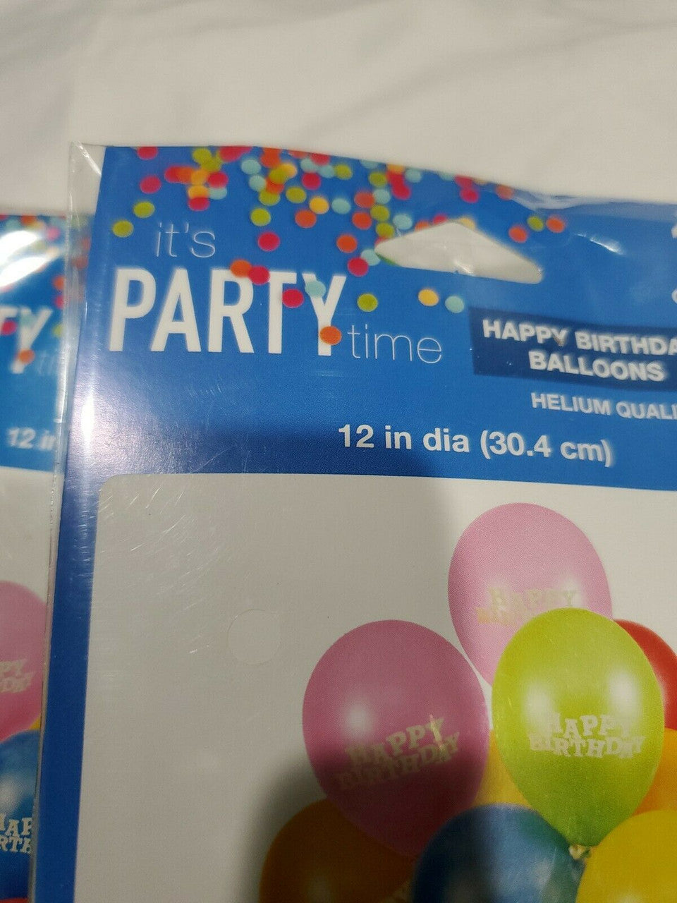 Walgreens Happy Birthday Color Assorted HELIUM QUALITY Balloons 12" 2 pack 30 pc