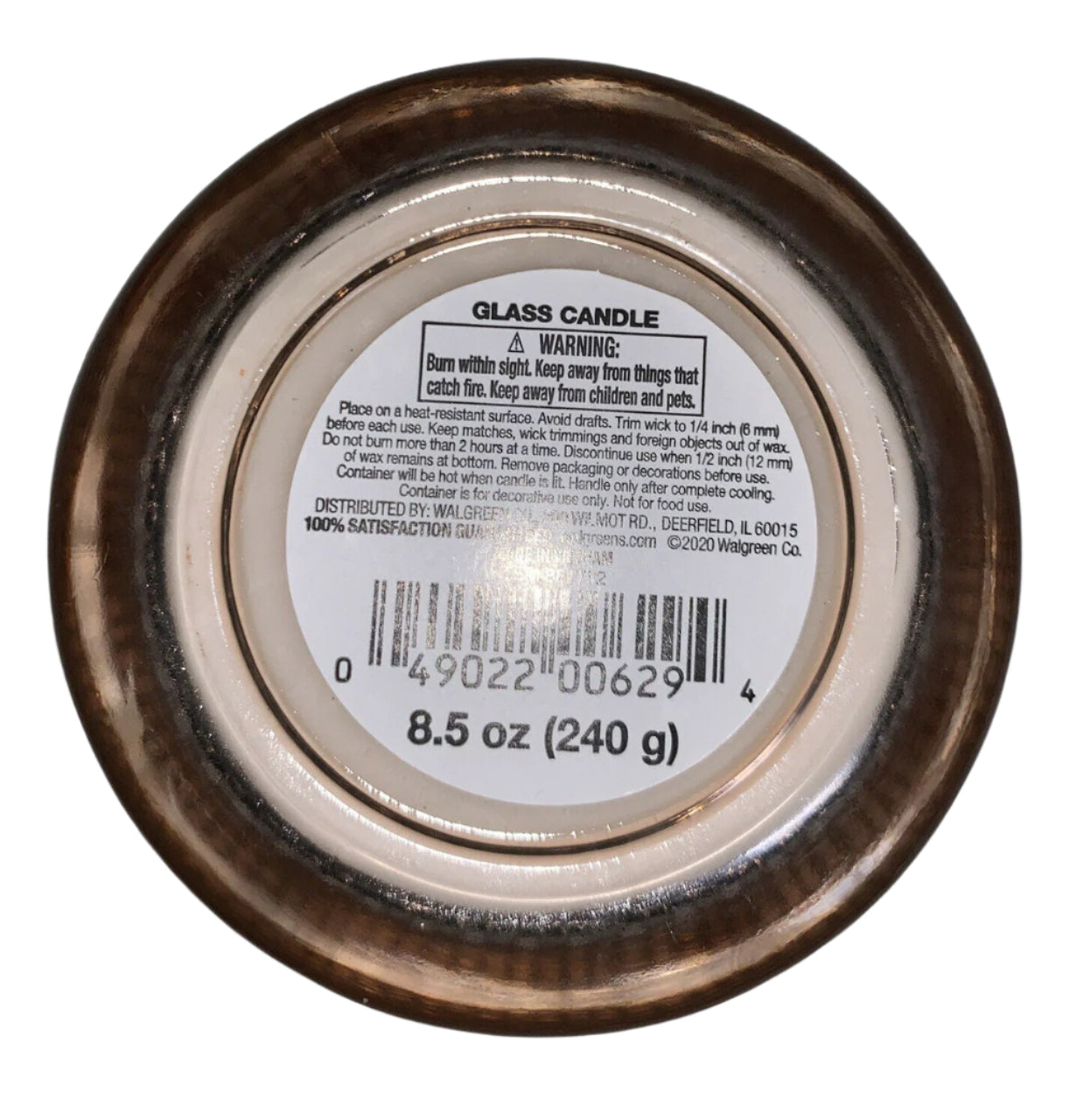 L’amour Rosewood Vanilla soy blend candle in a decorative glass jar with gold lid – 8.5 oz