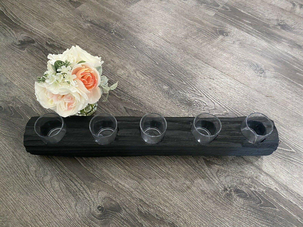 SAGEBROOK HOME 23" Wood Tea Light Holder (5 tea lights)