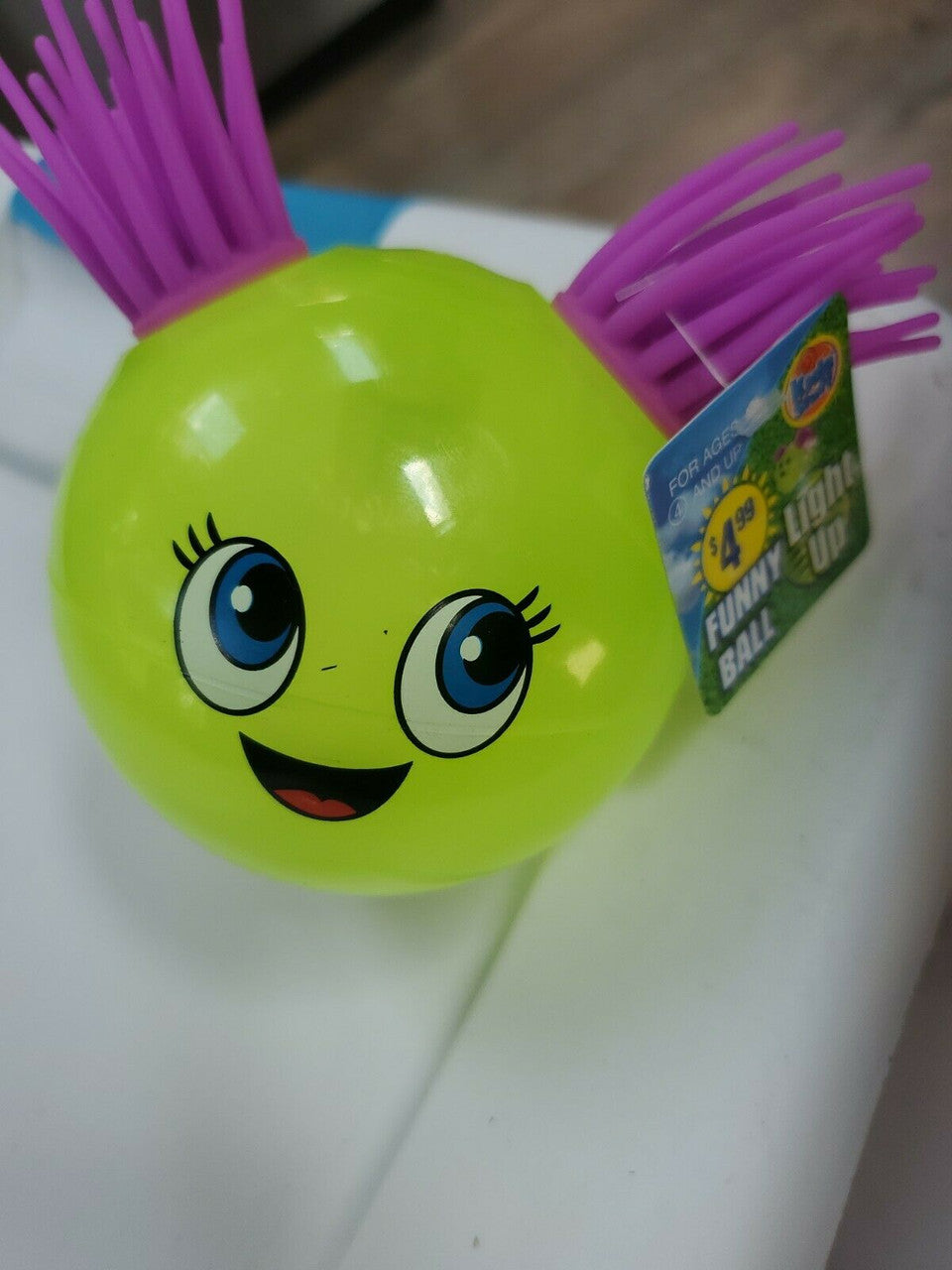 Bouncing Color Funny Ball Bouncy Ball Child Elastic Rubber Funny Toys Light Up