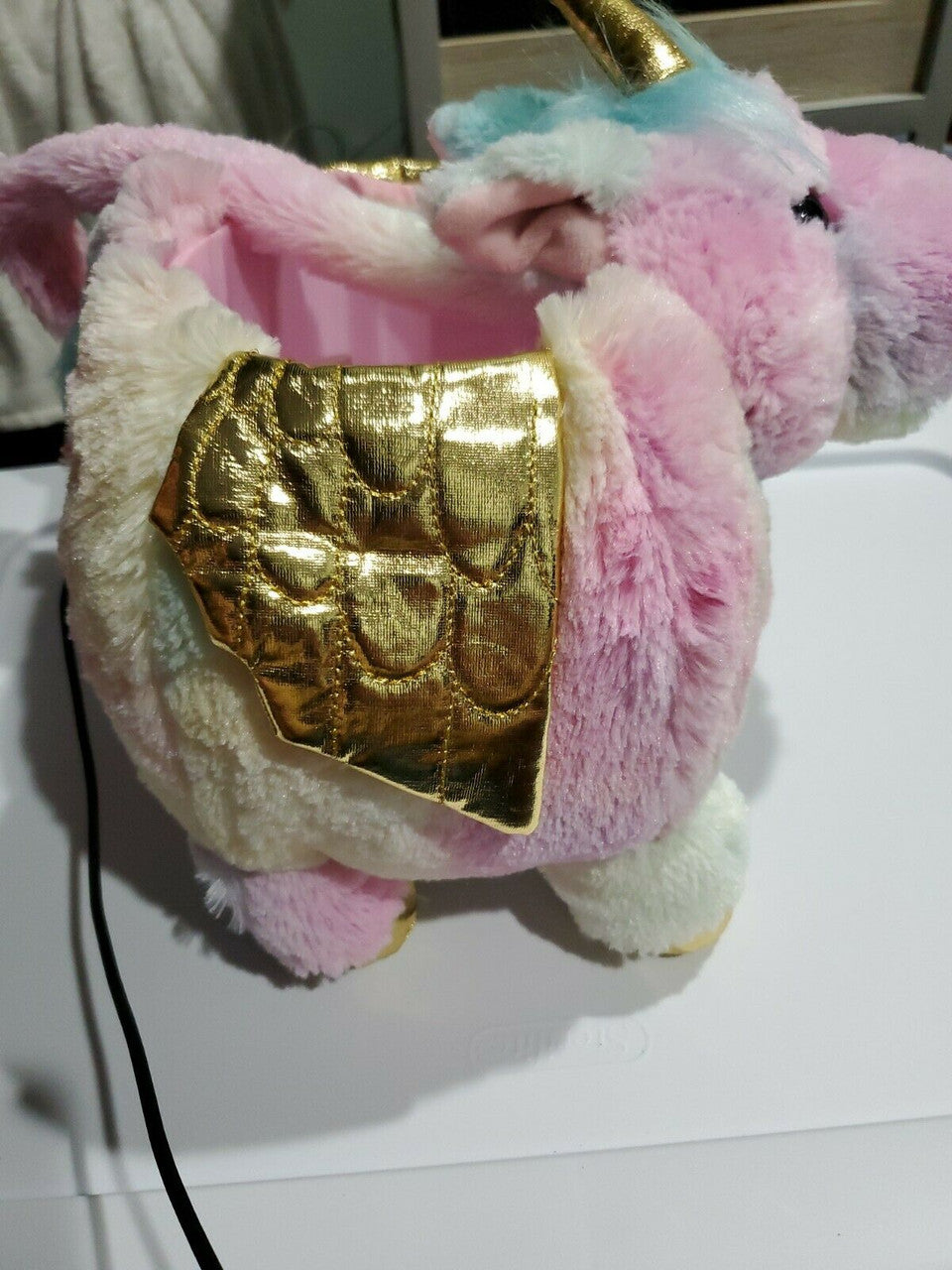 Plush Unicorn Basket  Cottontail Lane Pastel Rainbow Tie Dye Easter/birthday