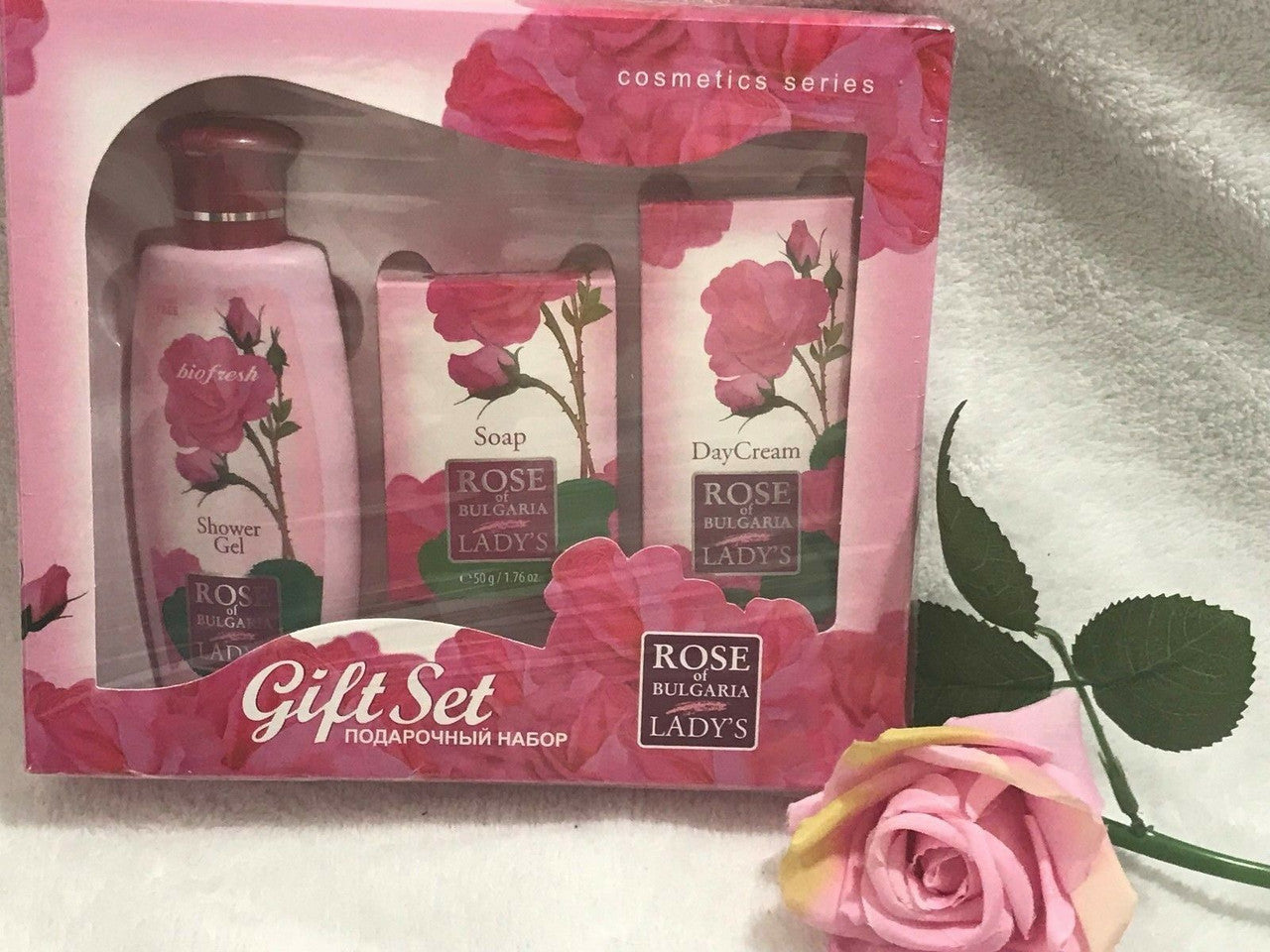 Rose of Bulgaria Set of 3 pc : Face Cream Shower Gel soap Woman exp 6/2020