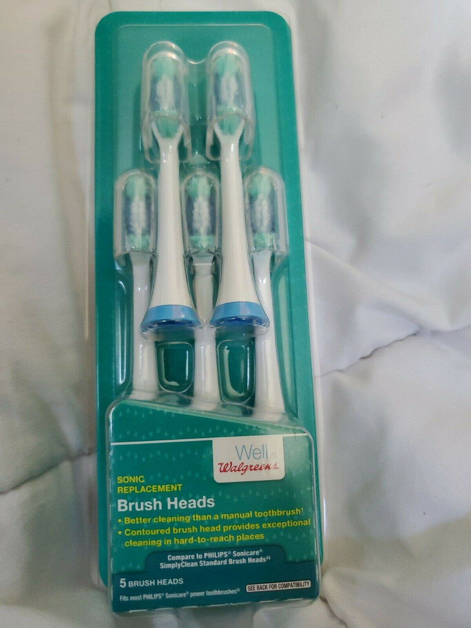 Walgreen 5x Sonic Replacement Brush Heads for Philips Sonicare - 931940