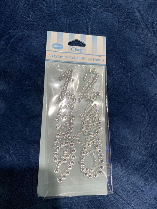 Offray accessories adhesive gem peel & stick 20 pcs set