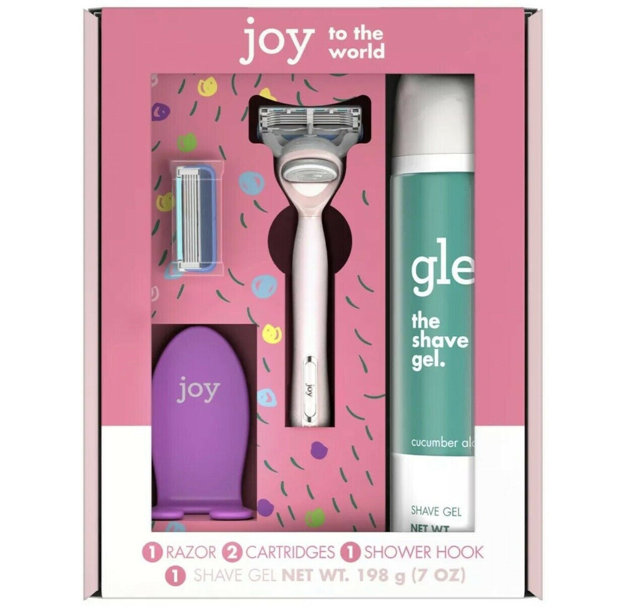 Joy and Glee Women Razor Shaving Care glee Shave gel 1 Razor 2 Cartridges