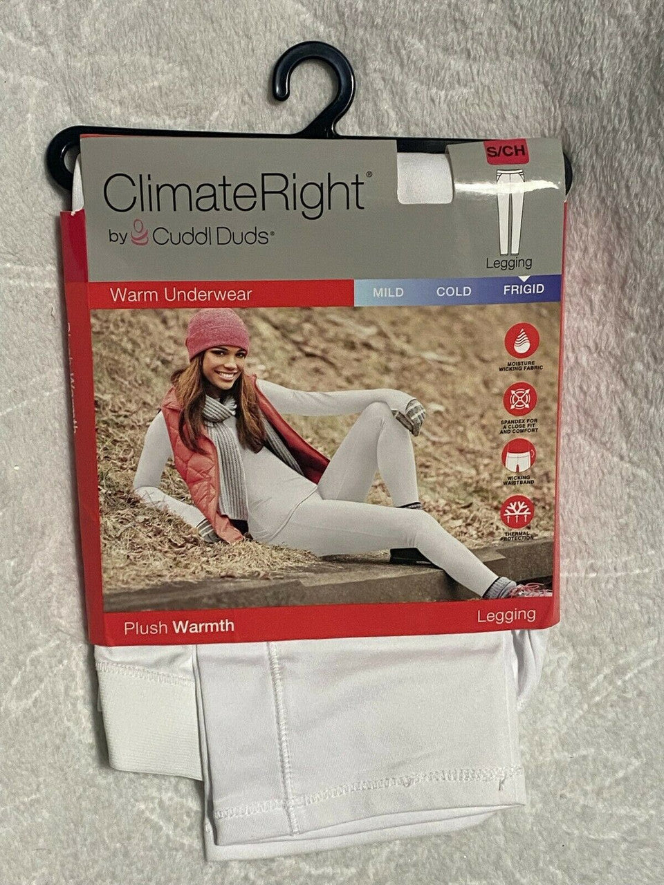 Climate Right CUDDL DUDS white warm plush warmth Size S Frigid Temp