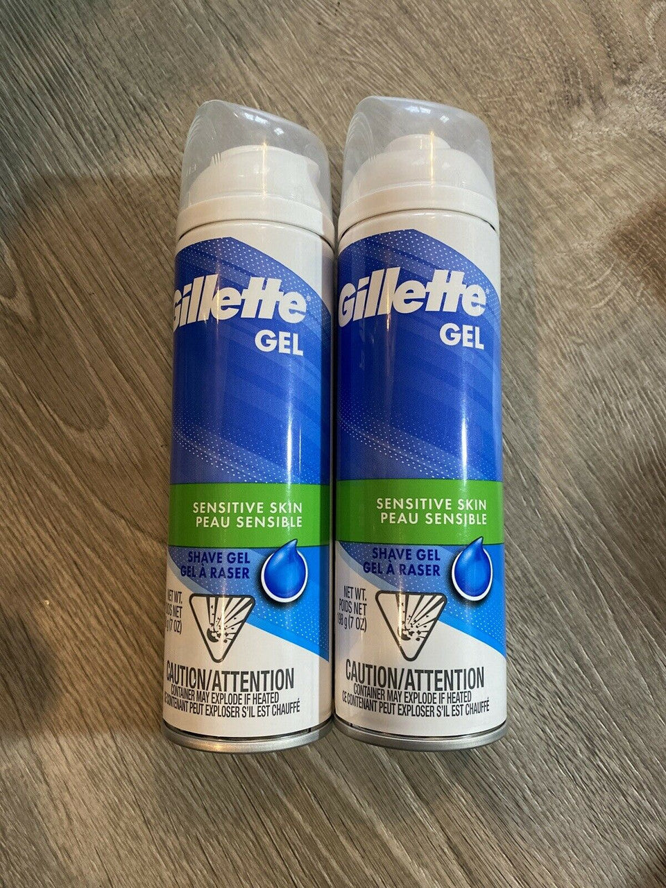 2 Pcs Gillette Sensitive Skin Shave Gel  7 oz each
