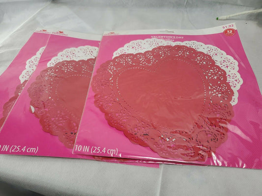 Way To Celebrate It 36 Paper Valentine’s Day Doilies Embellishments 10 inches