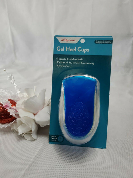 Gel Heel Cups Clear Liners Insoles - Walgreens - One Size Fits Most - Unisex