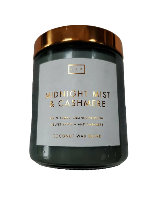 Lab Brand Candle  MIDNIGHT MIST & CASHMERE Scent. 17.8 oz.