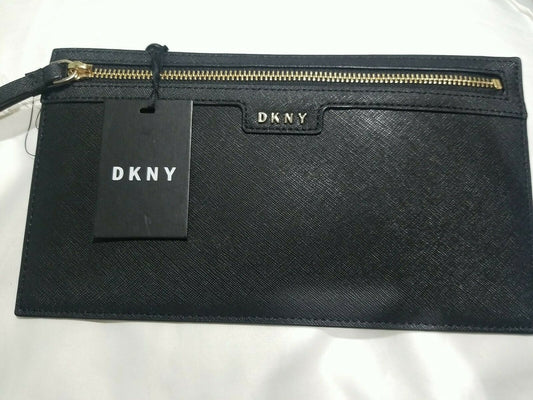 DKNY Wristlet black 10" x 6" x 1" clutch