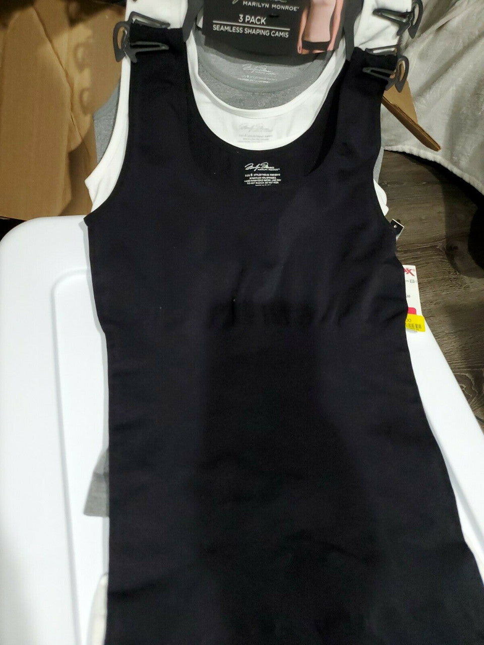 Marilyn Monroe Shaping Smoothing Seamless Camis Set S white gray black