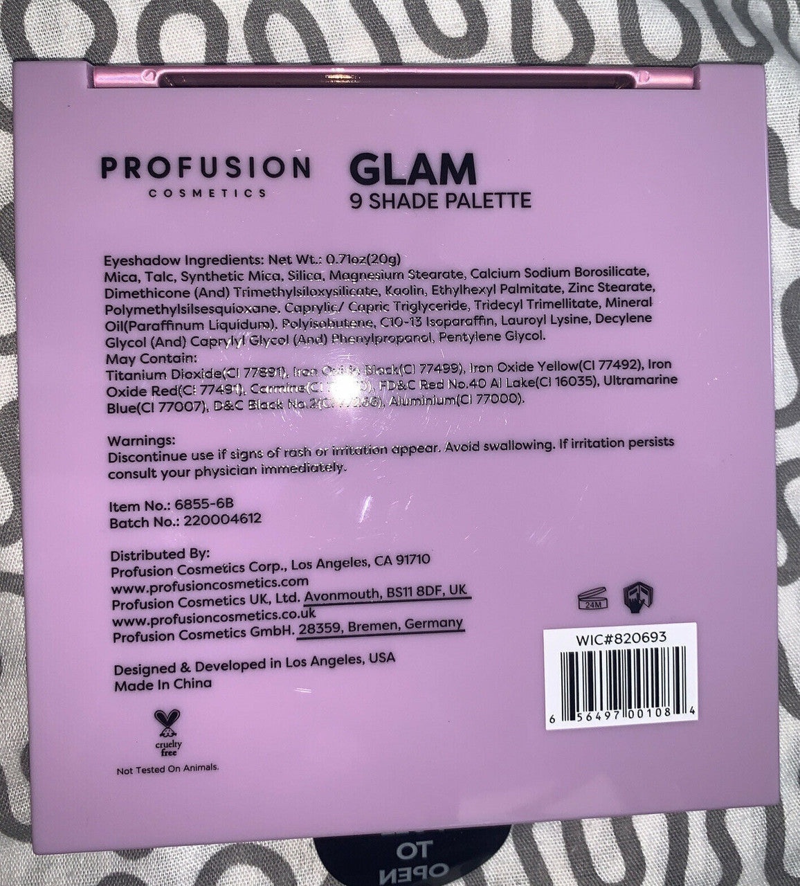 Profusion Cosmetics Glam 9 Shade Palette  - Makeup Palette