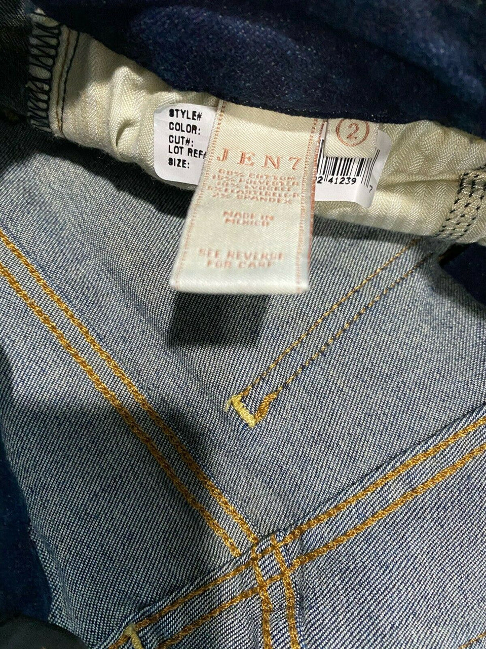 JEN7 BY 7 Straight Cropped Jeans RHINESTONE Size 2