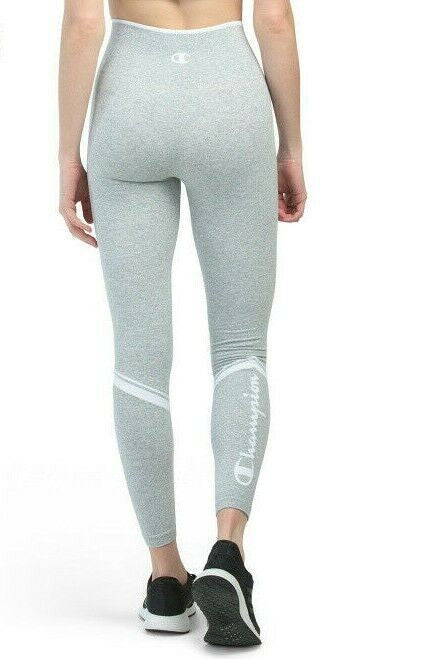 CHAMPION Logo Leggings Joggers Chevron High Waist XS PullOn Elastic Ankle length