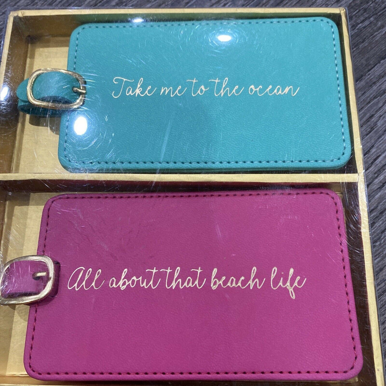 Eccolo Luggage Tag Gift Set of 3 Take me to the Ocean Beach Life Good Times