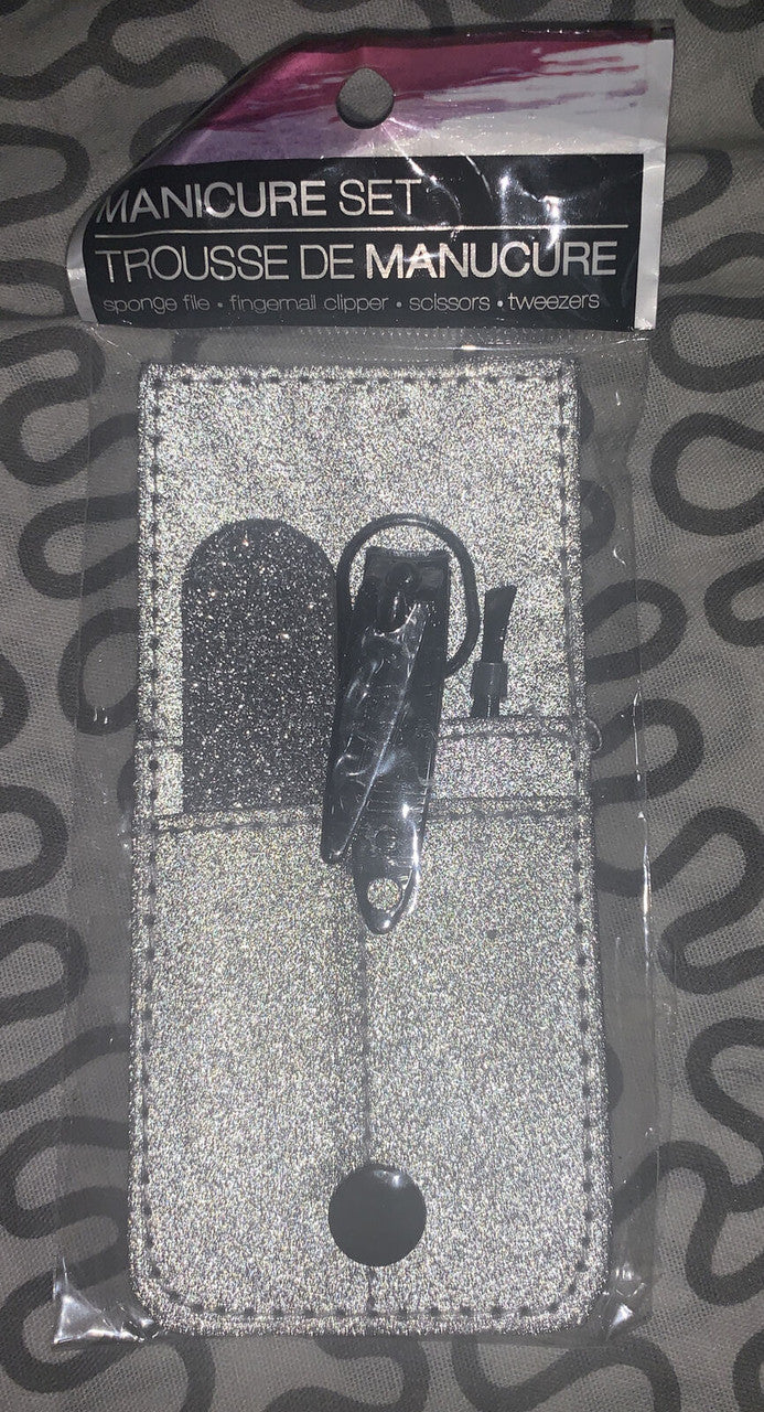 Manicure set Emery Board Fingernail Clipper  Tweezers Trimmer Scissors