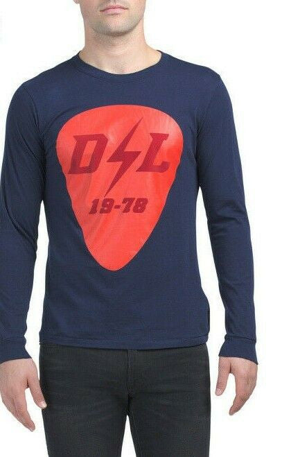 DIESEL Diego Long Sleeve Printed Top Blue Size M
