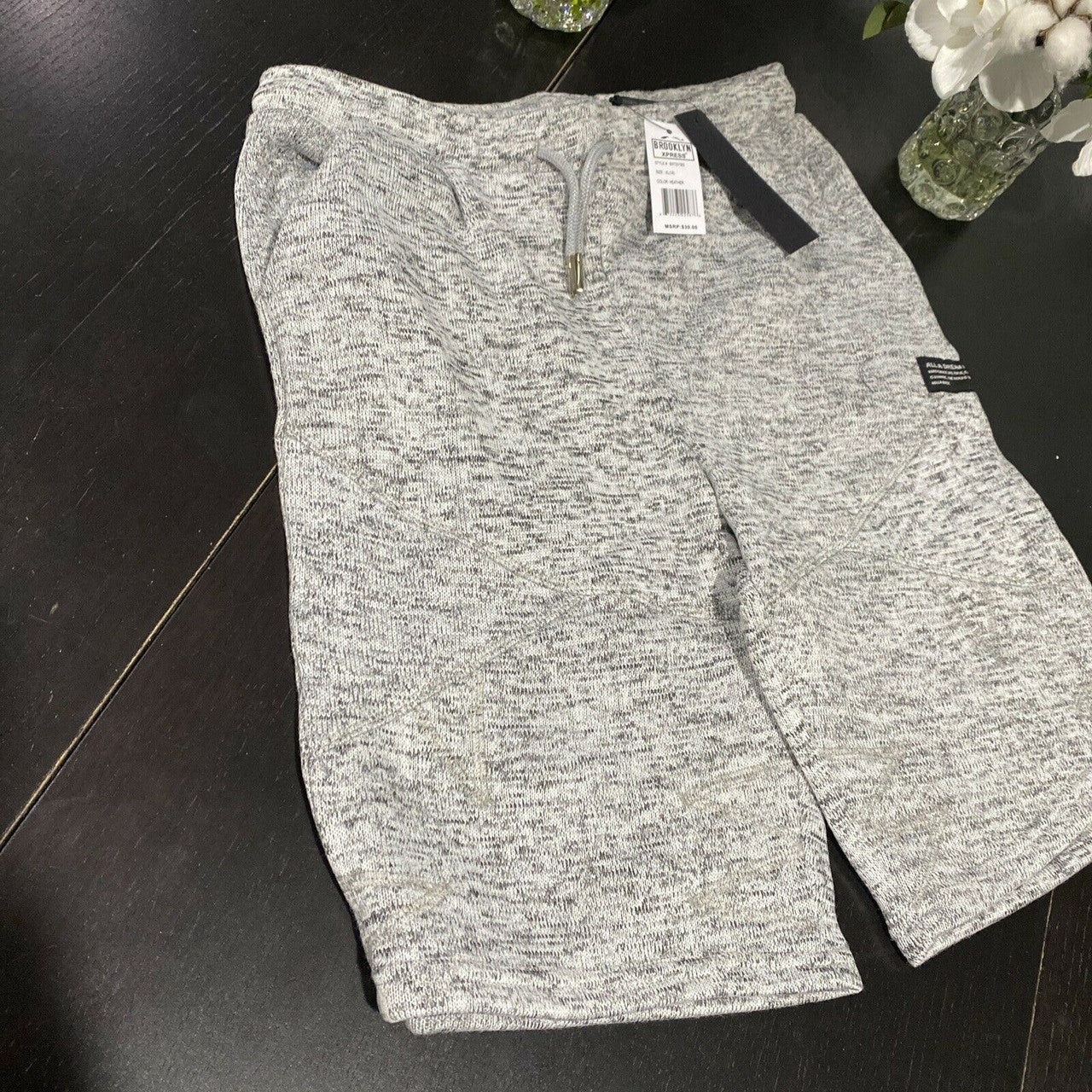 Big Boys Sweater Shorts XL (18/20) Heather Marled