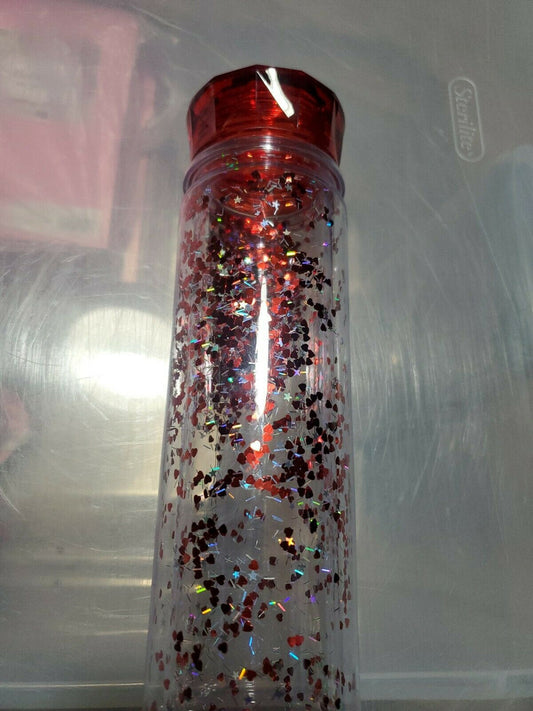 Love In The Air GEM Top Water Bottle, 18.6 Fl Oz. Glitter Pink