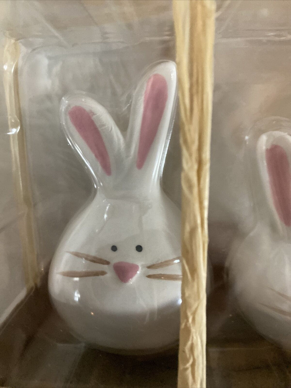 TAG Hip Hopper Bunny Salt & Pepper Shakers  Easter Spring  White Rabbits
