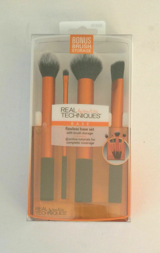 Real Techniques by Sam & Nic Flawless base set With Brush Storage