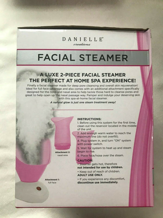 Danielle Facial Steamer Cleansing System Pink w/ 2 attachments Cosmetic