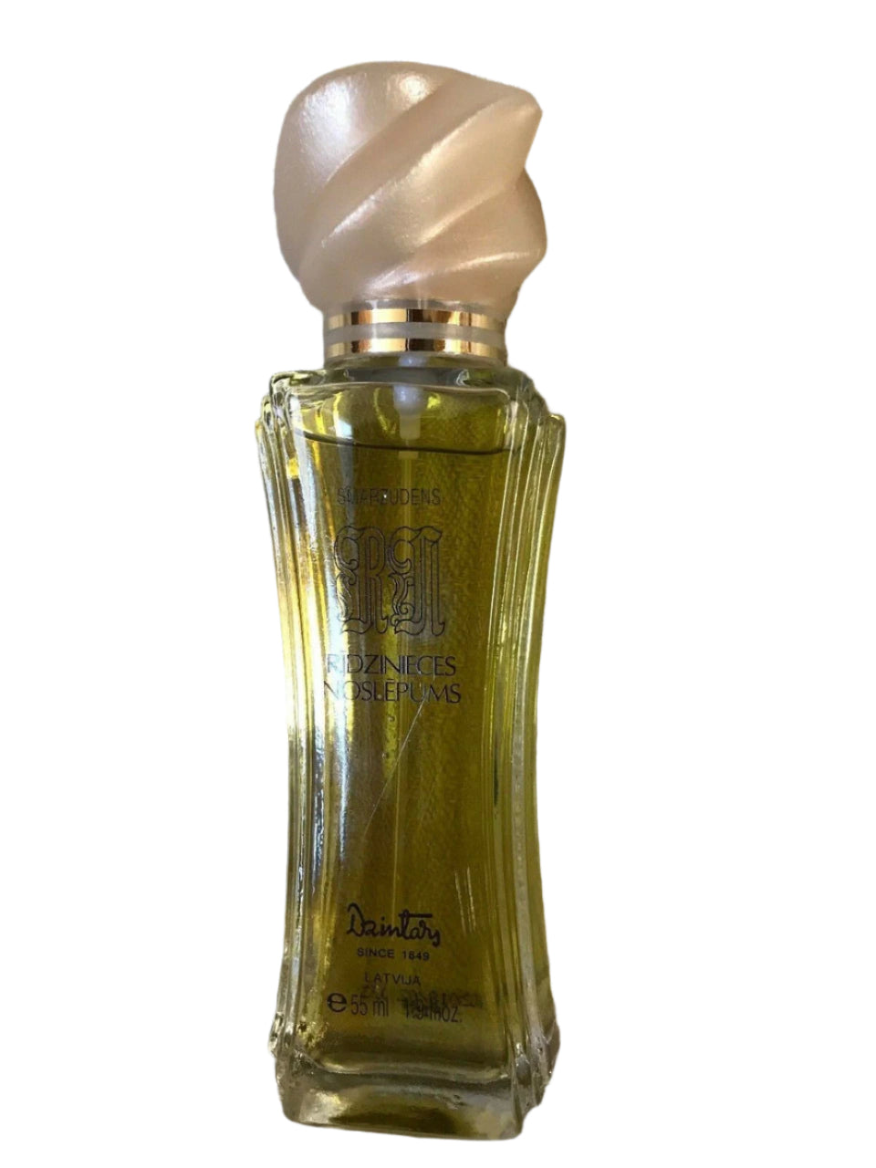 Dzintars Secret of Riga perfume bottle with cream cap and original packaging
