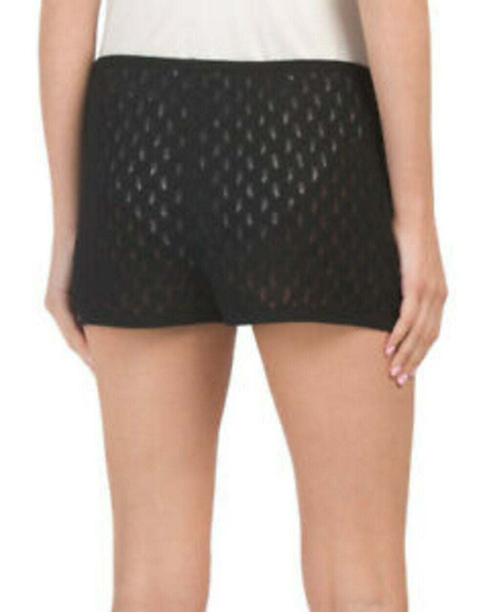Skin Madison Cashmere Shorts Small Medium Black Pastel Pink Soft Cozy