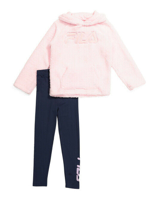 Little Girls Polar Fleece Hoodie & Legging Set Size 6X Pink