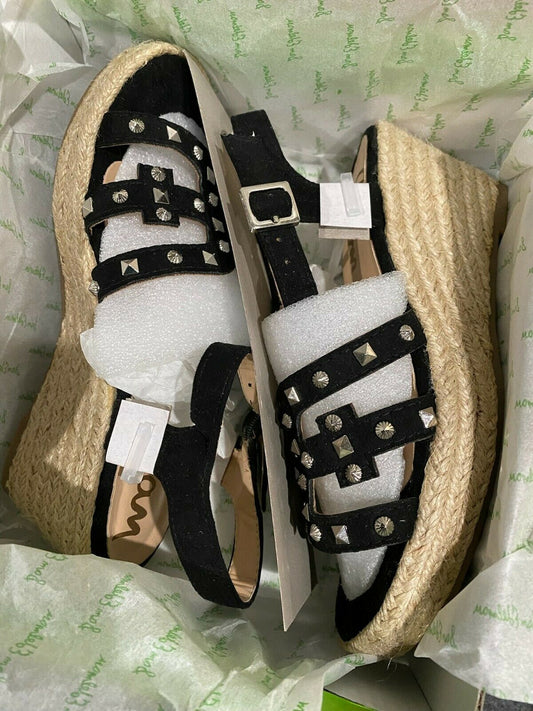 Sam Edelman Kids Girl's Elsie Eleanor Wedge Sandal Size 1 BLACK