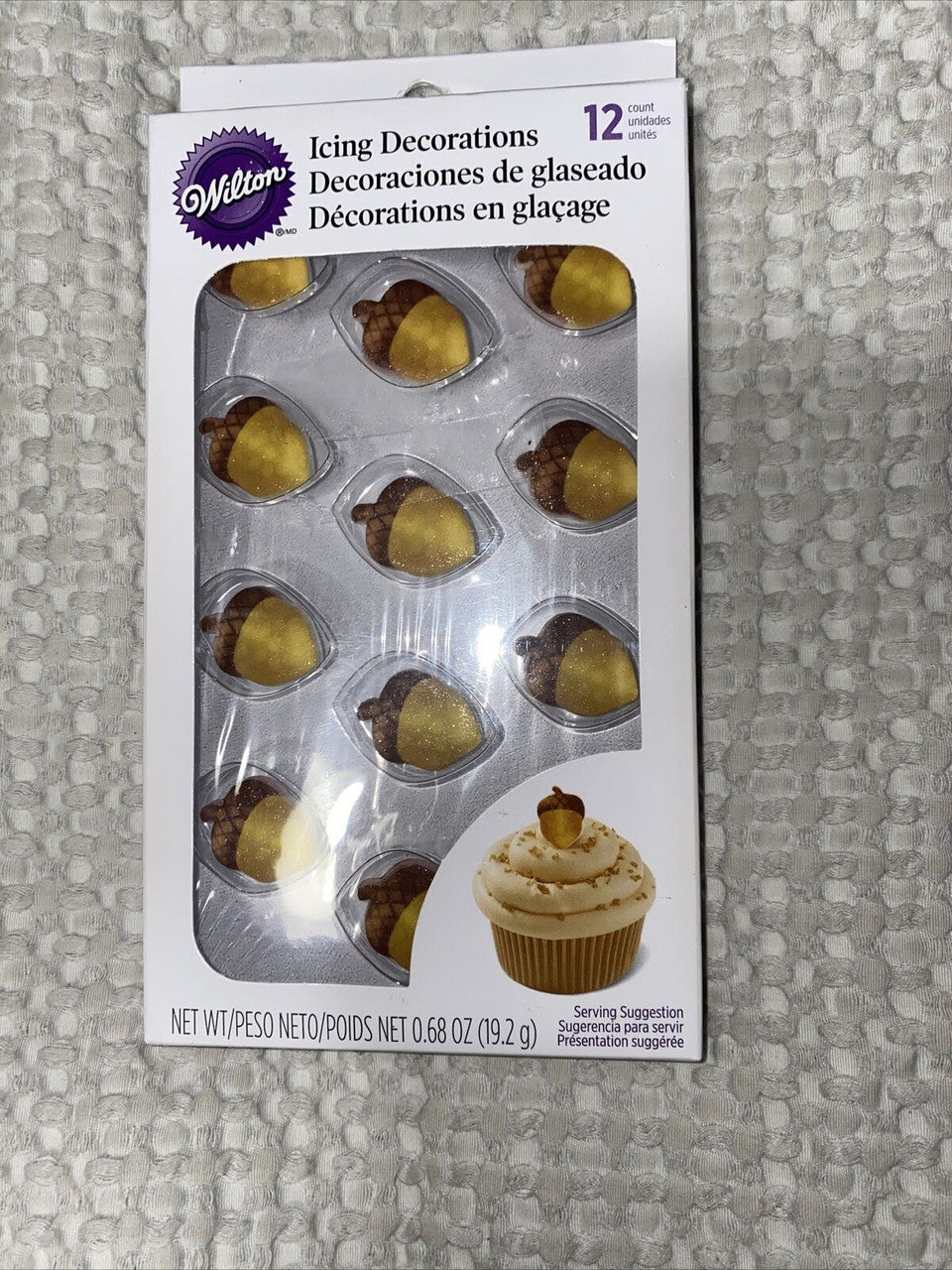 Wilton 12 Count Autumn Acorns Icing Decorating Kit Cupcakes Birthday
