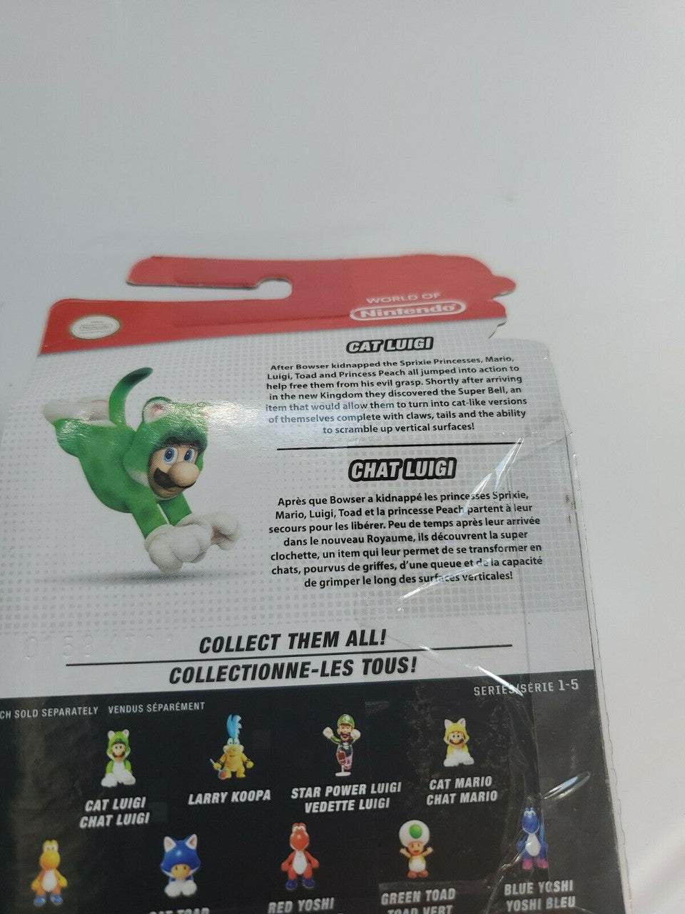 SEALED 2016 World of Nintendo - Sitting Pose CAT LUIGI - 2.5" Figure NIDB