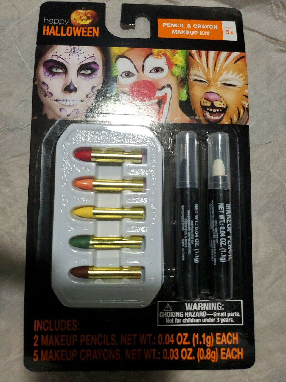 Happy Halloween Pencil And Crayon Makeup Kit 5+