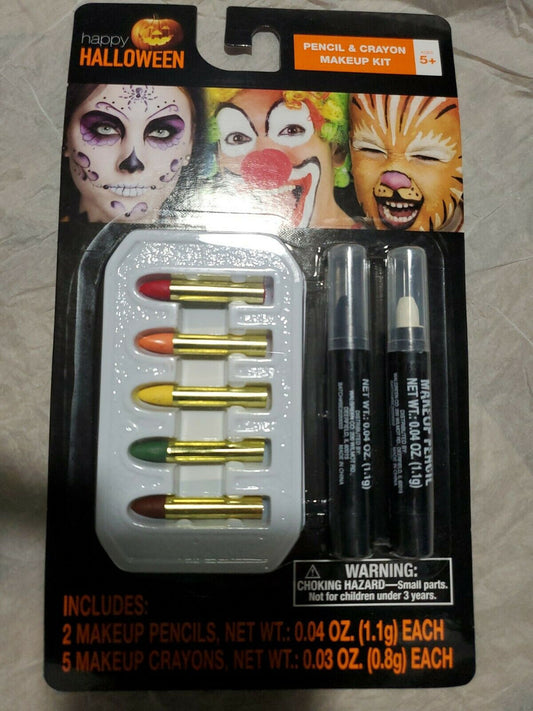 Happy Halloween Pencil And Crayon Makeup Kit 5+