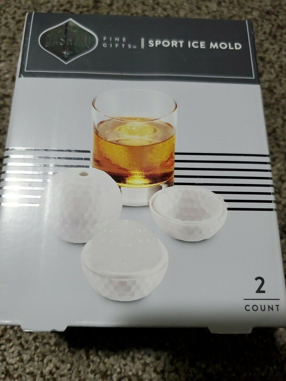 Golf Ball Silicone Ice Molds by Dashing Sport 2 count